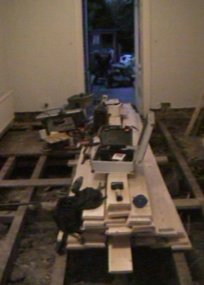 Timber stored in room ready to be laid
